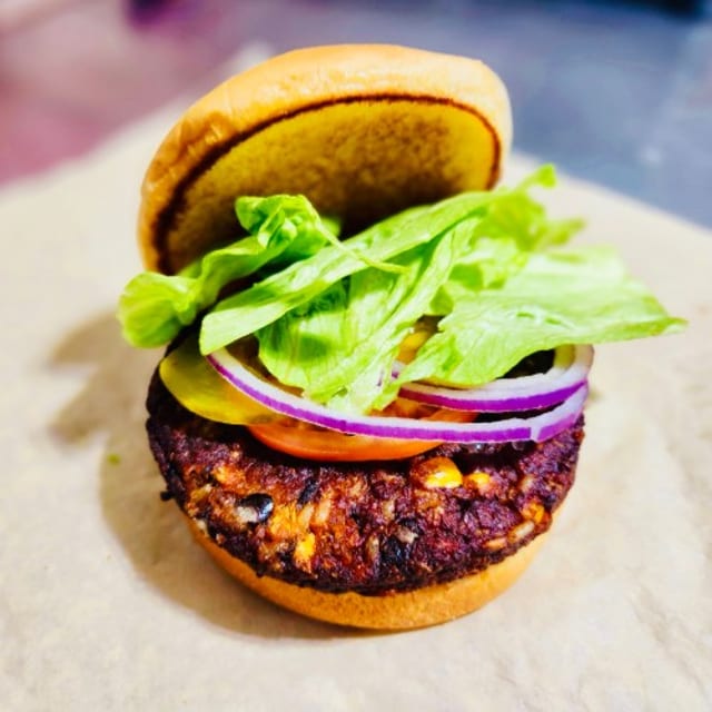 Black Bean Chipotle Burger.